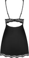 Obsessive Luvae Nachtjurkje - Erotische Lingerieset - Maat XXL - Zwart