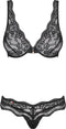 Obsessive Luvae Open Cup Bh - Erotische Lingerieset - Maat S/M - Zwart
