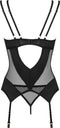 Obsessive - Nesari Korset en String - Zwart