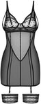 Obsessive - Nuites Chemise - L/XL - Zwart