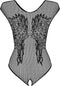 Obsessive Open Body met vleugels – Erotische Body – Maat L/XL – Zwart
