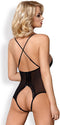 Obsessive Open kruis body - Erotische Body - Maat L/XL - Zwart