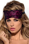 Obsessive – Roseberry Verleidelijke Masker met Fluwelen Motief en Strik – Maat One Size – Roze