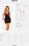 Obsessive - Rosenty Babydoll & String - Zwart/Paars