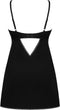 Obsessive - Rosenty Babydoll & String - Zwart/Paars