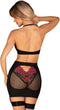 Obsessive - Rosenty Top & Skirt - Zwart/Paars