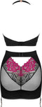 Obsessive - Rosenty Top & Skirt - Zwart/Paars