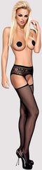 Obsessive - S307 Garter Kousen Zwart S/M/L