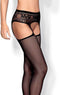Obsessive - S307 Garter Kousen Zwart S/M/L