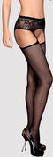 Obsessive - S307 Garter Kousen Zwart S/M/L