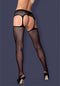 Obsessive - S307 Garter Kousen Zwart S/M/L
