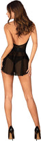 Obsessive - Serafia Babydoll & String - Zwart