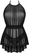 Obsessive - Serafia Babydoll & String - Zwart