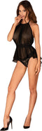 Obsessive - Serafia Babydoll & String - Zwart