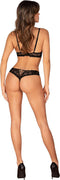 Obsessive - Serafia Tweedelige Open Set - Zwart
