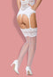 Obsessive Sexy Hold Up Kousen met Kant – Erotische Kousen – Maat S/M – Wit