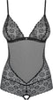 Obsessive Shibu Teddy met Open Kruis - Erotische Body - Maat L/XL -Zwart