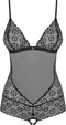 Obsessive Shibu Teddy met Open Kruis - Erotische Body - Maat S/M -Zwart