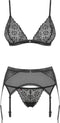 Obsessive Shibu Teddy met Open Kruis - Erotische Body - Maat S/M -Zwart