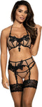 Obsessive Teddy met Open Kruis - Erotische Body - Maat XXL - Zwart