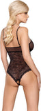 Obsessive Teddy met Open Kruis - Erotische Body - Maat XXL - Zwart