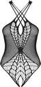 Obsessive Teddy webpatroon - Erotische Body - One Size - Zwart