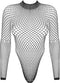 Obsessive Visnet Body Met Lange Mouwen - Zwart