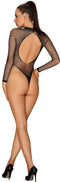 Obsessive Visnet Body Met Lange Mouwen - Zwart