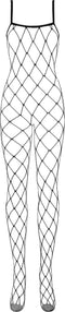 Obsessive Visnet Catsuit - Erotische Catsuit - One Size - Zwart
