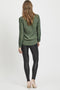 Object Objbelle MW Coated Leggings - Dames Legging met knipbare lengte - Zwart
