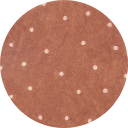 Rond Kinderkamer Vloerkleed Dot Chestnut Lorena Canals