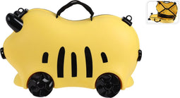 Relaxwonen Kinderkoffer - Hardcase - Op wieltjes - Geel - Maximaal 50kg