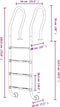 vidaXL Zwembadladder 54x38x184,5 cm 304 roestvrij staal