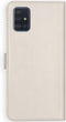 Selencia Hoesje Geschikt voor Samsung Galaxy A51 Hoesje Met Pasjeshouder - Selencia Echt Lederen Bookcase - Lichtgrijs