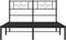 vidaXL - Bedframe - met - hoofdbord - metaal - zwart - 160x200 - cm