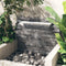vidaXL - Zwembadwaterval - met - LED-verlichting - 110 - cm - roestvrij - staal