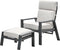 Garden Impressions Max verstelbare fauteuil inclusief voetenbank - carbon black - desert sand