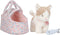 Little Dutch Knuffelkat Marley - Speelgoedset - Bloemenprint tas en knuffelvisje - Multicolor