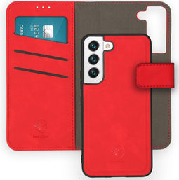 iMoshion Hoesje Geschikt voor Samsung Galaxy S22 Hoesje Met Pasjeshouder - iMoshion Uitneembare 2-in-1 Luxe Bookcase - Rood