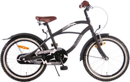 Volare Black Cruiser - Kinderfiets - 18 inch - Mat zwart - Jongens