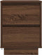 vidaXL - Nachtkastje - met - LED-verlichting - 38x34x50 - cm - bruin - eiken