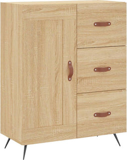 vidaXL - Dressoir - 69,5x34x90 - cm - bewerkt - hout - sonoma - eikenkleurig