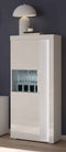 Furnilux Skylight - Vitrinekast - Hoogglans MDF met lichtkoepel - Wit/grijs - 37x60x148cm