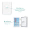 Soft&Silky Skincare fridge - Make up koelkast - 6.5L - 2°C tot 40C - Marble - Organizer - Koelkast -