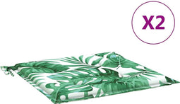 vidaXL - Stoelkussens - 2 - st - bladpatroon - 50x50x3 - cm - stof