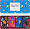 Happy Socks - Forrest Gift Box - Unisex - 4 paar sokken - Blauw Roze Oranje Bruin (4 paar)