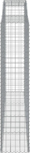 vidaXL - Schanskorven - 3 - st - gewelfd - 300x50x220/240 - cm - ijzer