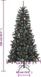 vidaXL - Kunstkerstboom - met - standaard - 240 - cm - PVC - groen