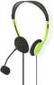 Nedis CHST100GN - On-Ear Headset - Draad - Microfoon - Groen Zwart