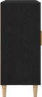 vidaXL - Sideboard - Zwart - Eiken - 90x34x80 - cm - Houtbewerkt